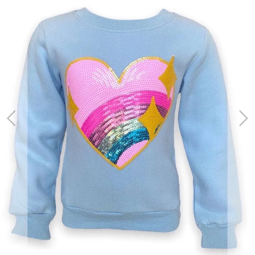 Lola + The Boys Light Blue Sweatshirt
